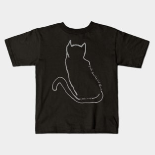 Cat Stories - Shirley Jackson Cat Silhouette Kids T-Shirt